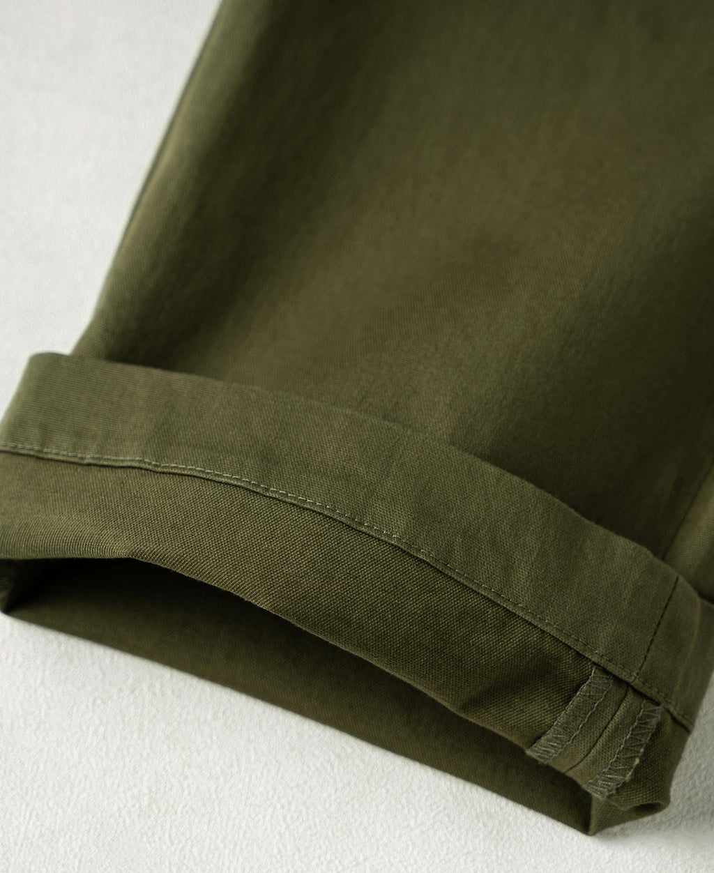 Cotton-Blend Slim Tapered Trousers - Olive