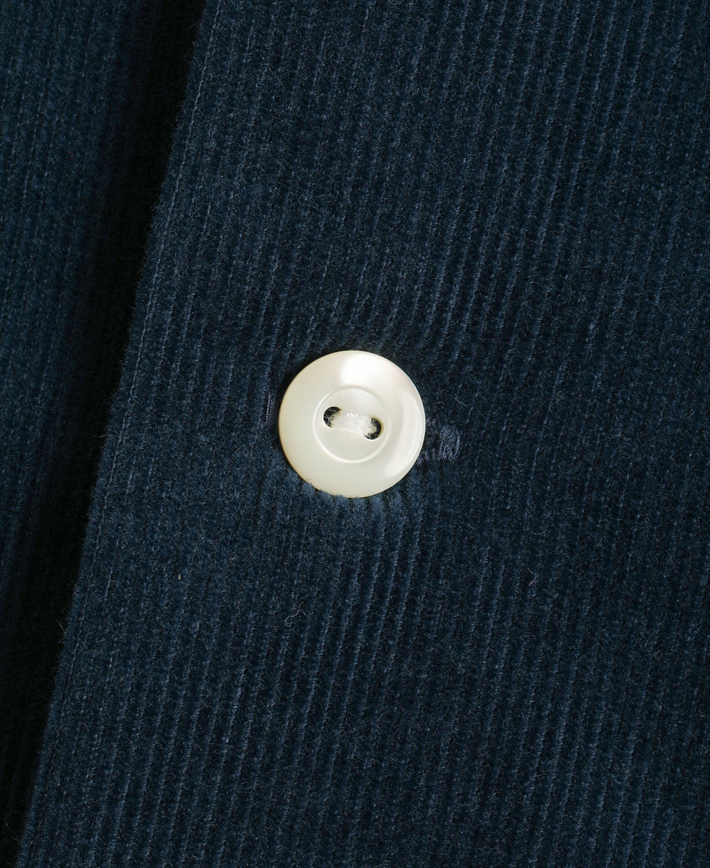 Corduroy Open Collar Shirt - Indigo