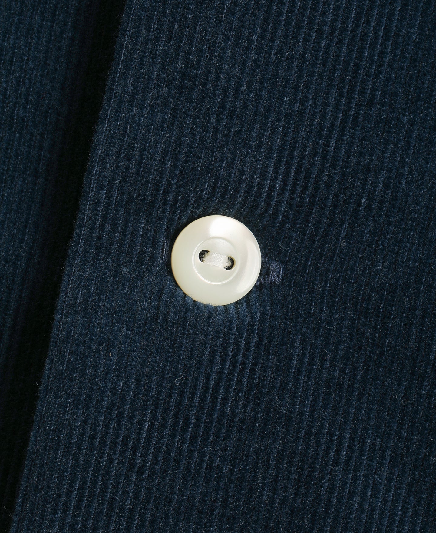 Corduroy Open Collar Shirt - Indigo