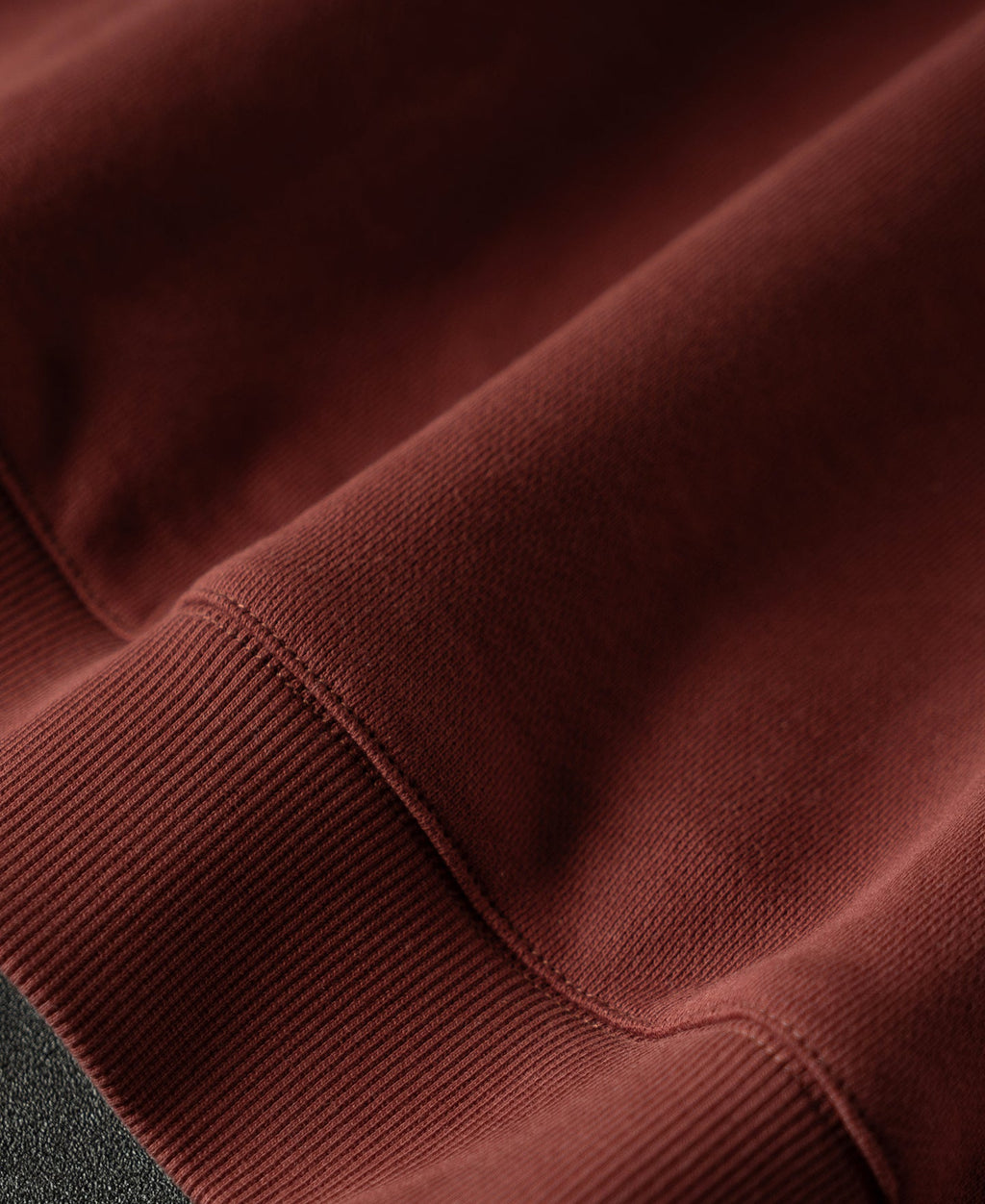 Heavyweight Quarter-Zip Collar Sweatshirt - Dark Red
