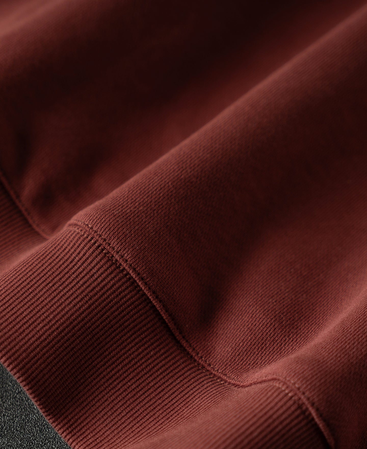 Heavyweight Quarter-Zip Collar Sweatshirt - Dark Red