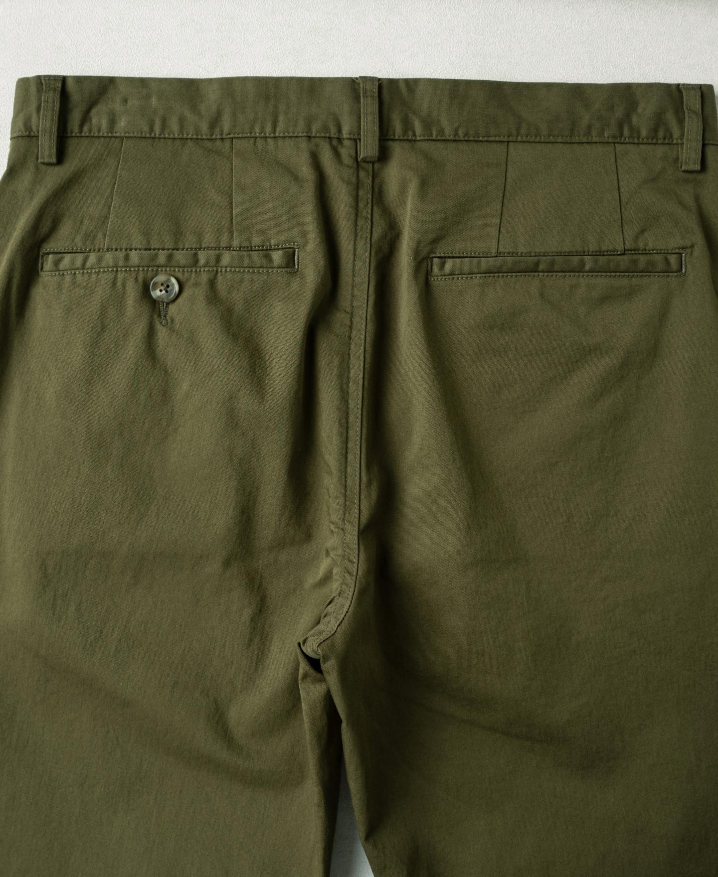 Cotton-Blend Slim Tapered Trousers - Olive