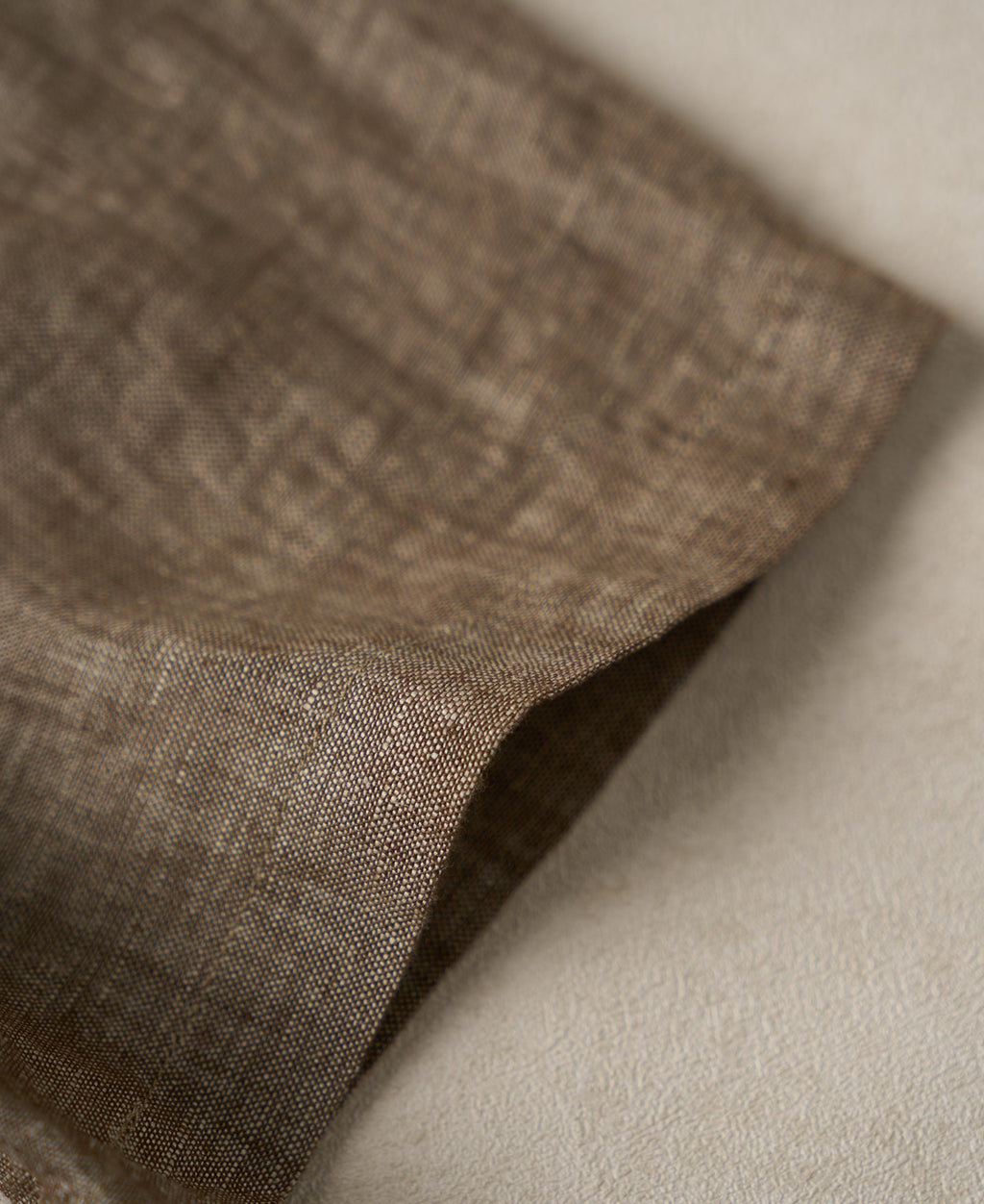 Yarn-dyed Linen Camp-Collar Shirt - Coffee