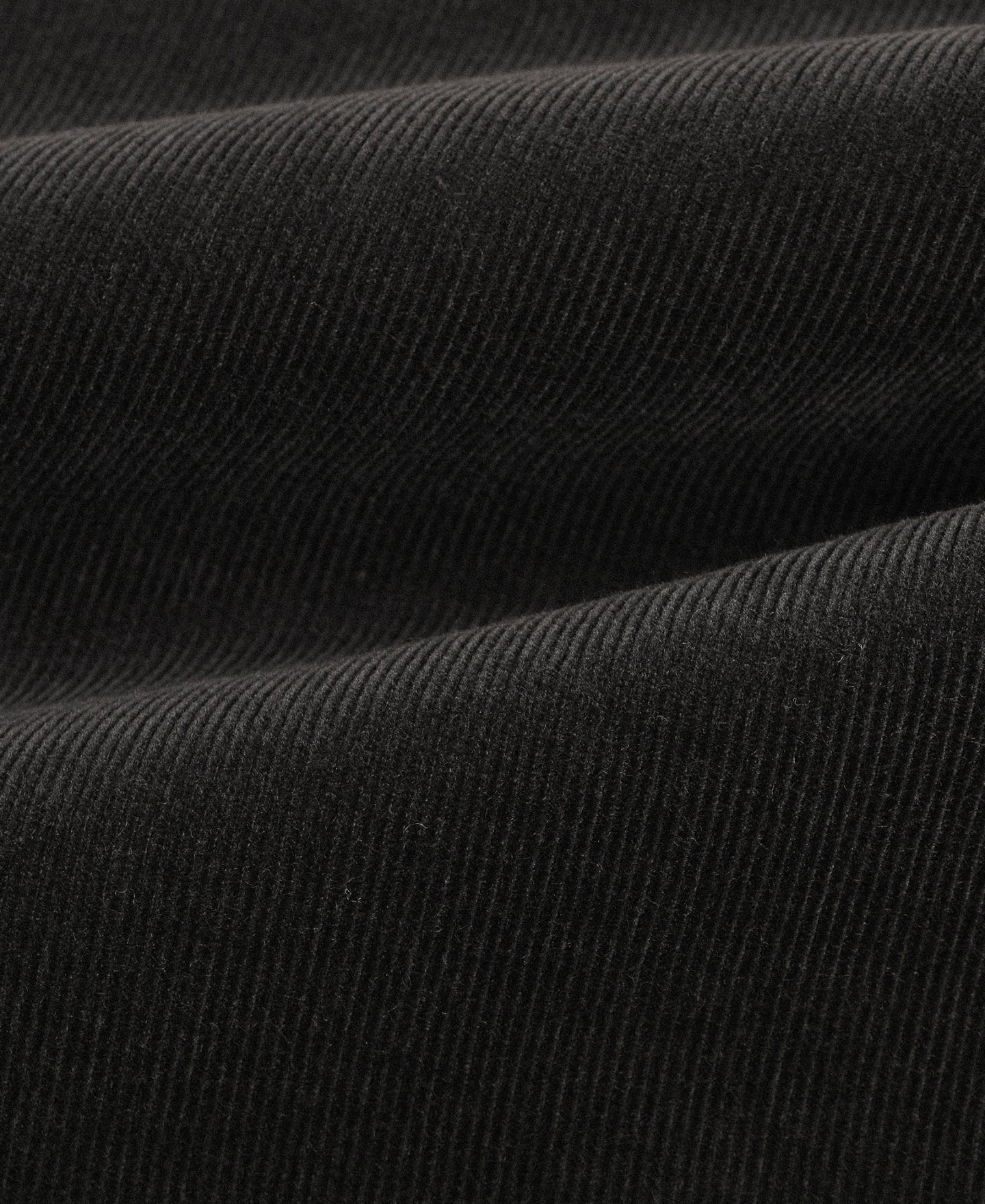 Corduroy Open Collar Shirt - Black