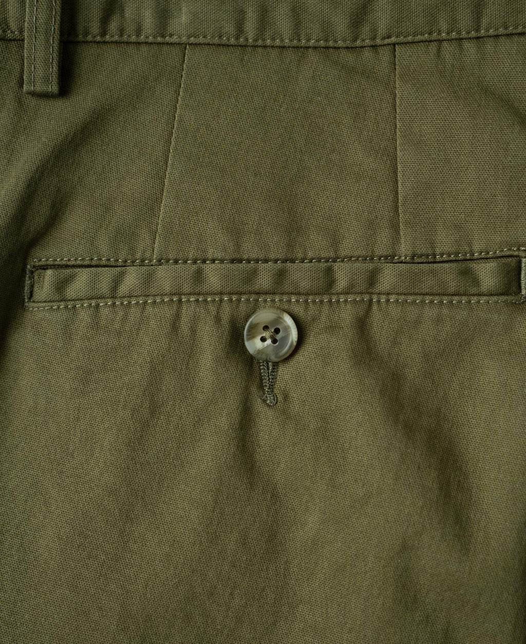 Cotton-Blend Slim Tapered Trousers - Olive