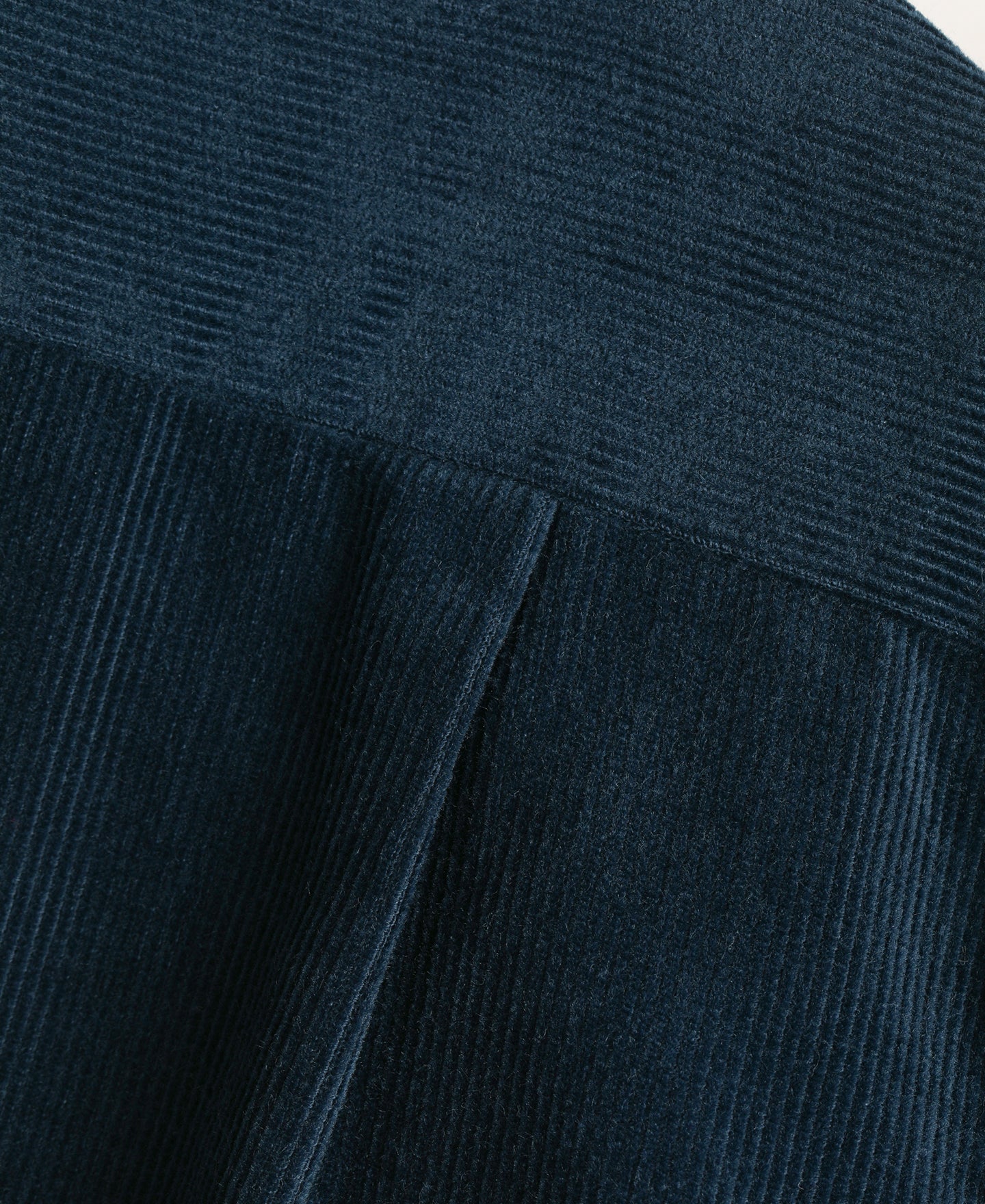 Corduroy Open Collar Shirt - Indigo