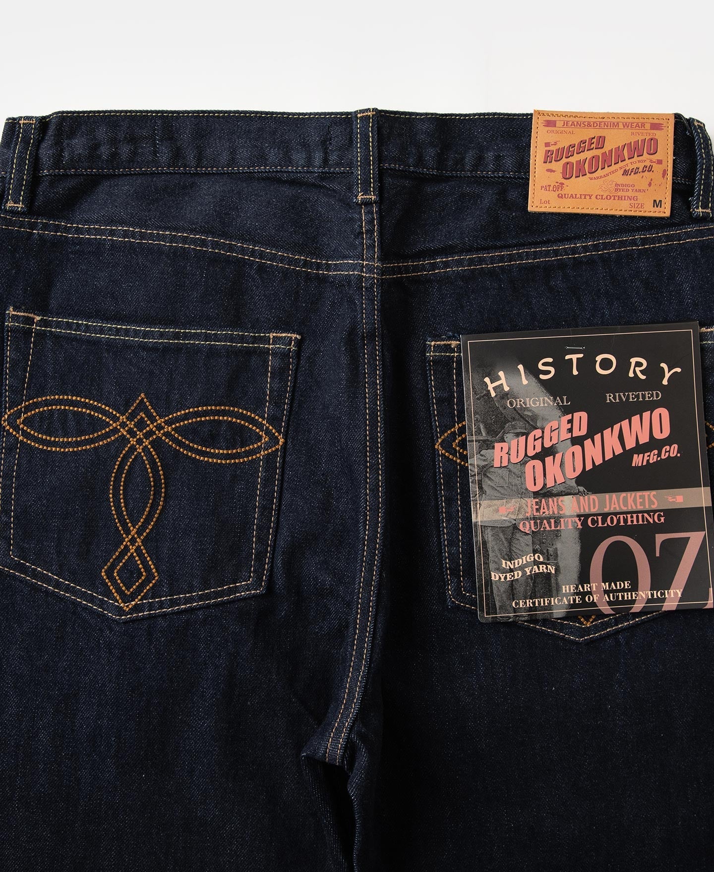 13.2 oz Embroidered Pocket Denim Jeans - Prewashed