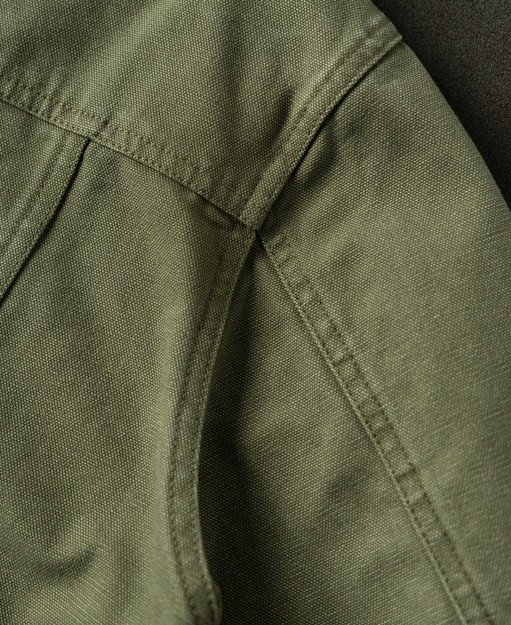 Classic Canvas Cruiser Cropped Jacket - Olive