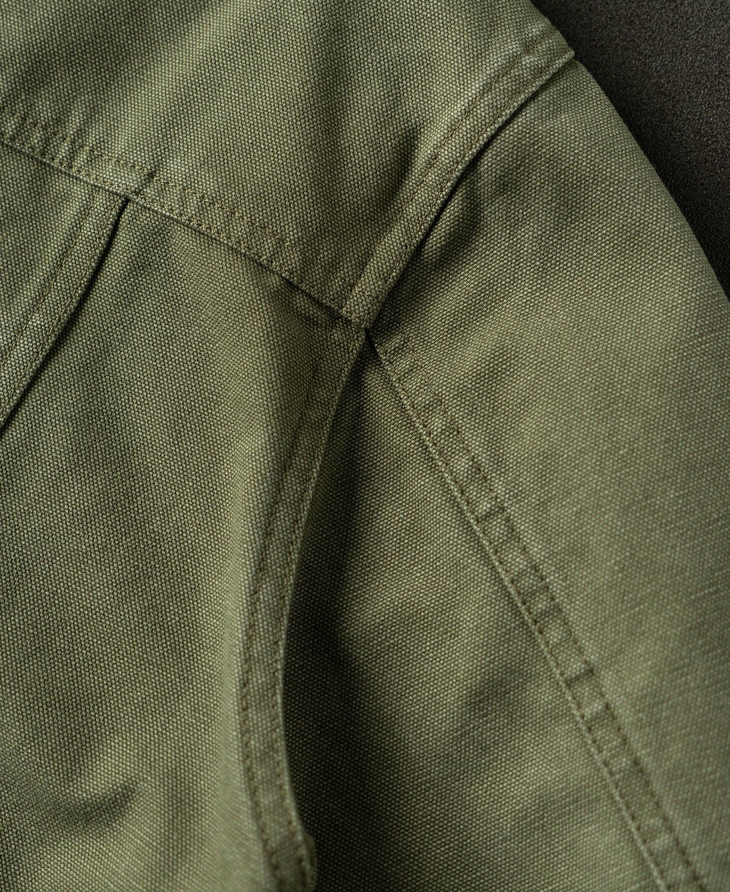 Classic Canvas Cruiser Cropped Jacket - Olive