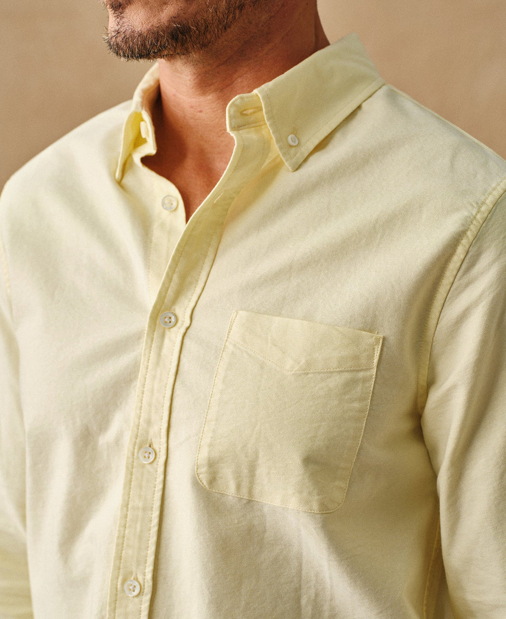 Classic Button-Down Oxford Shirt - Yellow