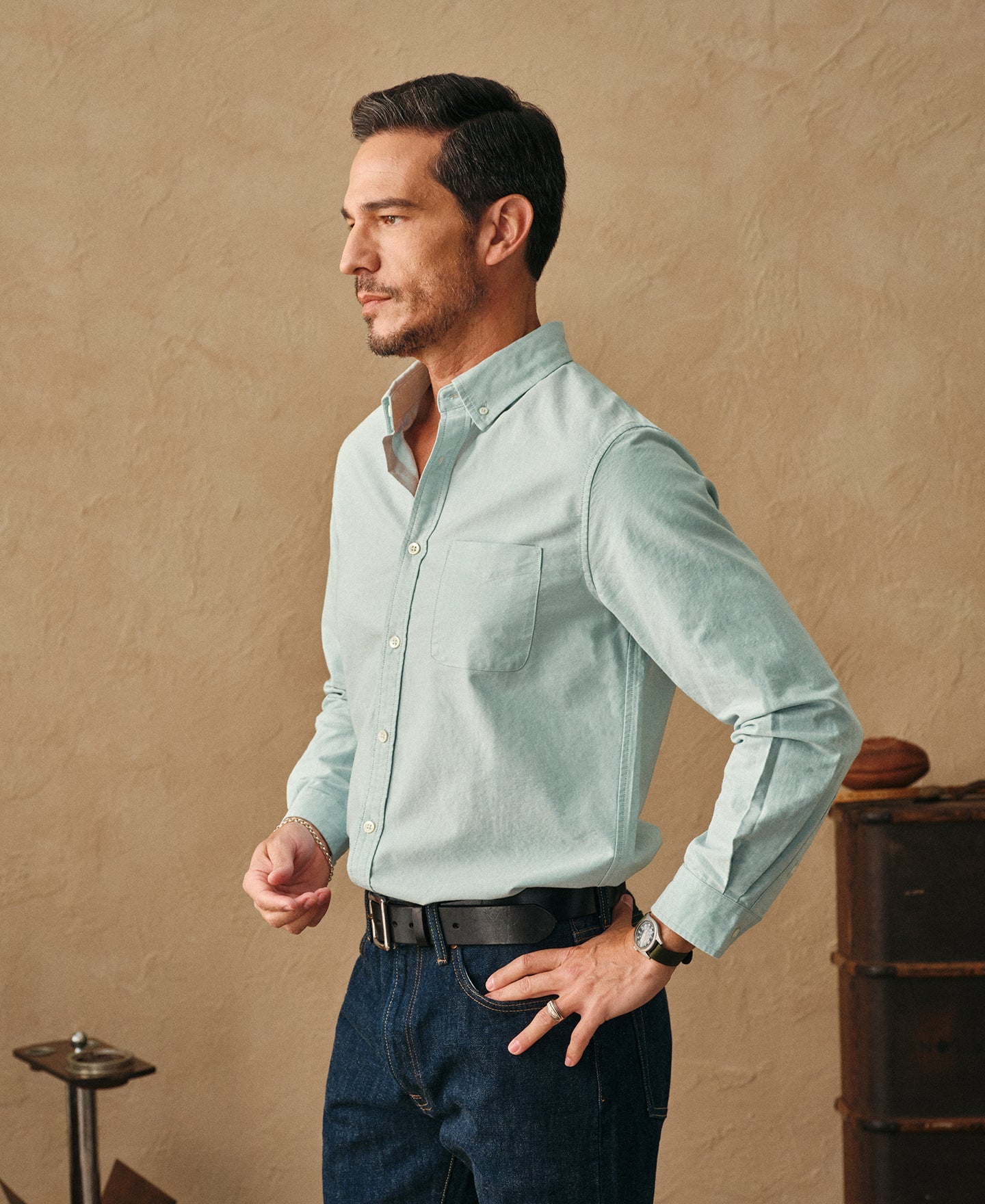Classic Button-Down Oxford Shirt - Green