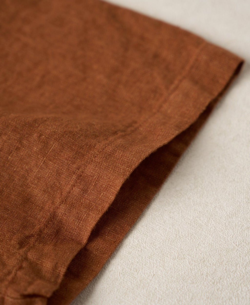 Yarn-dyed Linen Camp-Collar Shirt - Red
