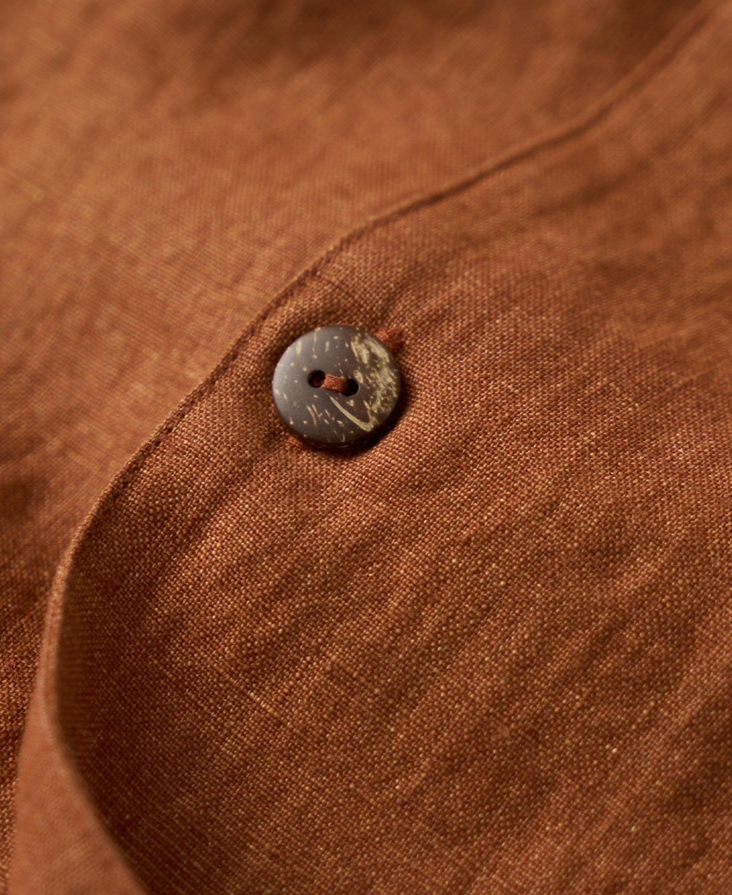 Yarn-dyed Linen Camp-Collar Shirt - Red