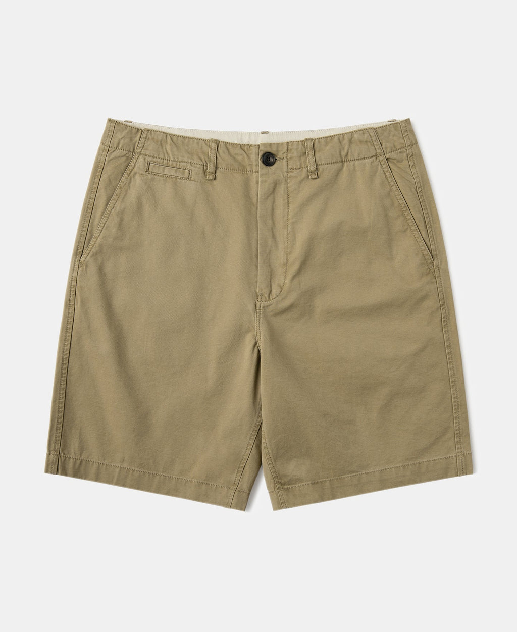 1930s Washed Officer Chino Shorts - Khaki