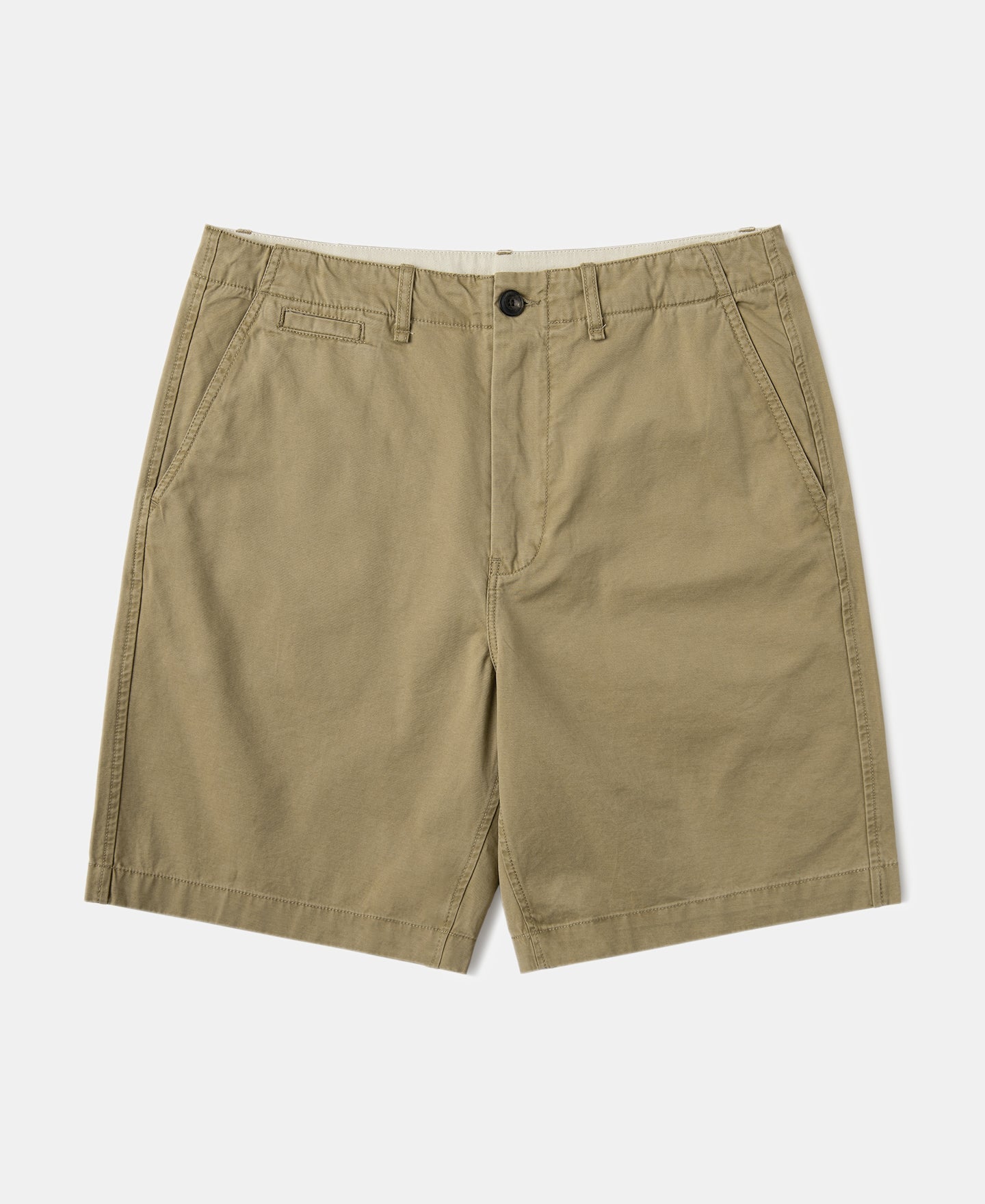 1930s Washed Officer Chino Shorts - Khaki
