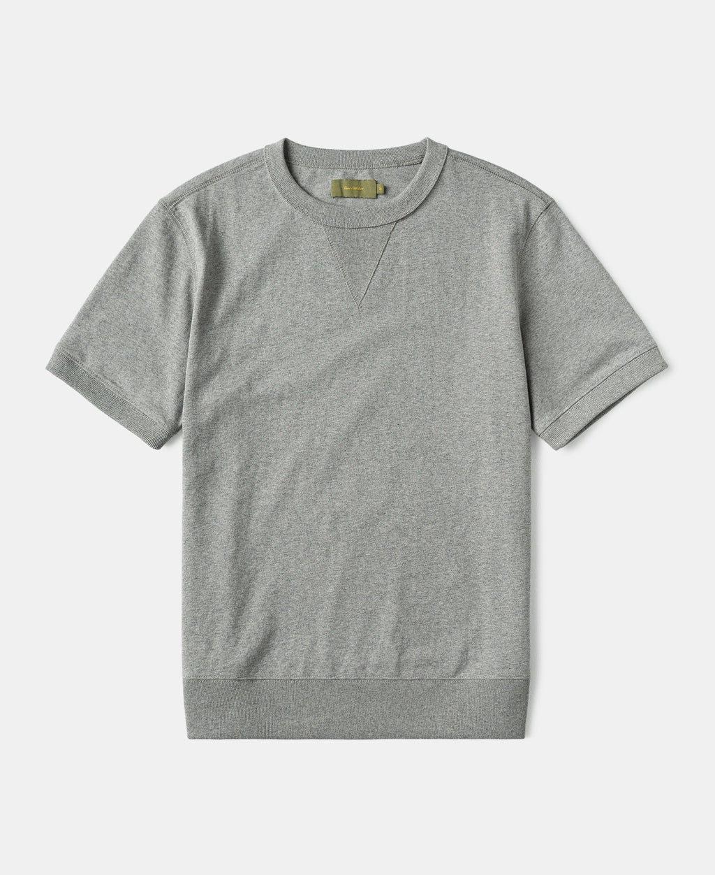1950s V-Gusset Cotton T-Shirt - Heather Gray