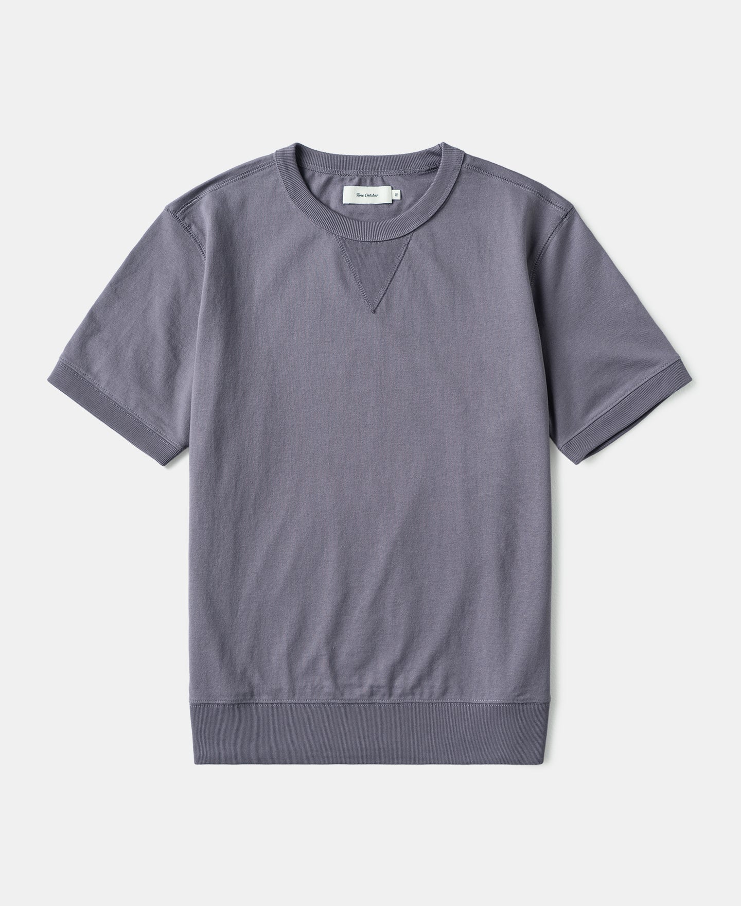 1950s V-Gusset Cotton T-Shirt - Purple