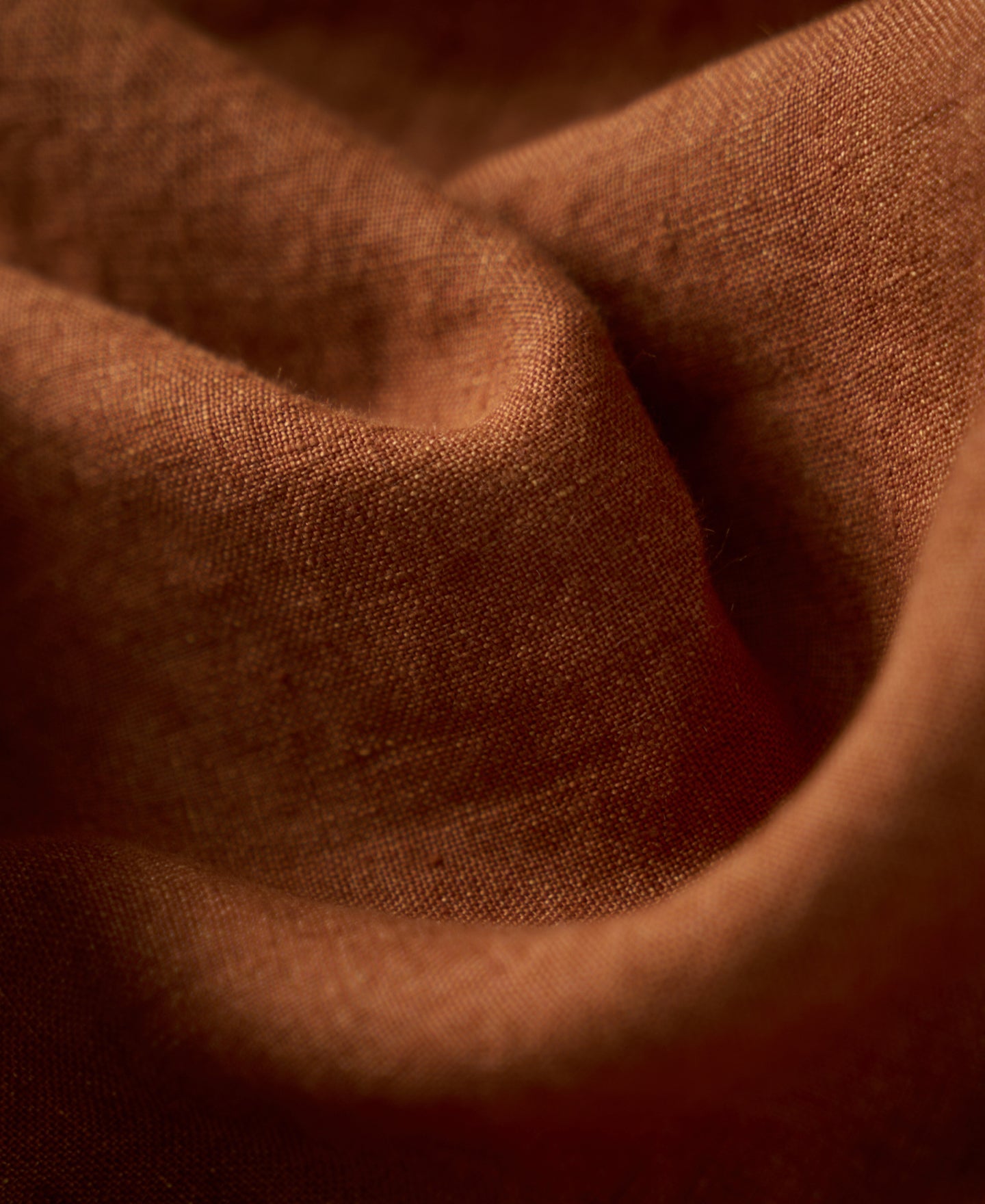 Yarn-dyed Linen Camp-Collar Shirt - Red
