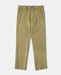 Cotton-Blend Slim Tapered Trousers - Khaki