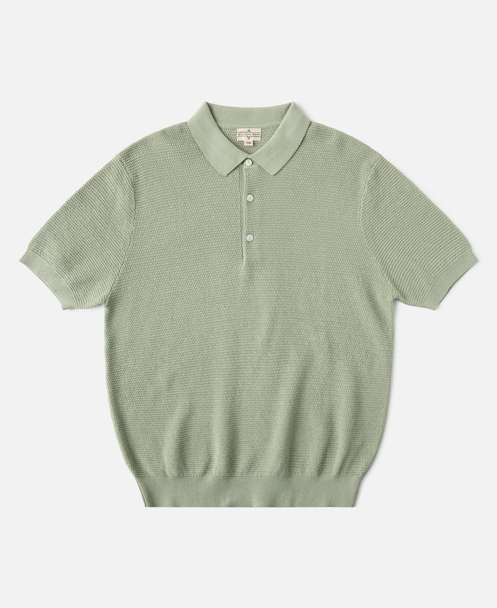 Jacquard Short Sleeve Polo Shirt - Light Green