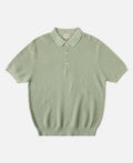 Jacquard Short Sleeve Polo Shirt - Light Green