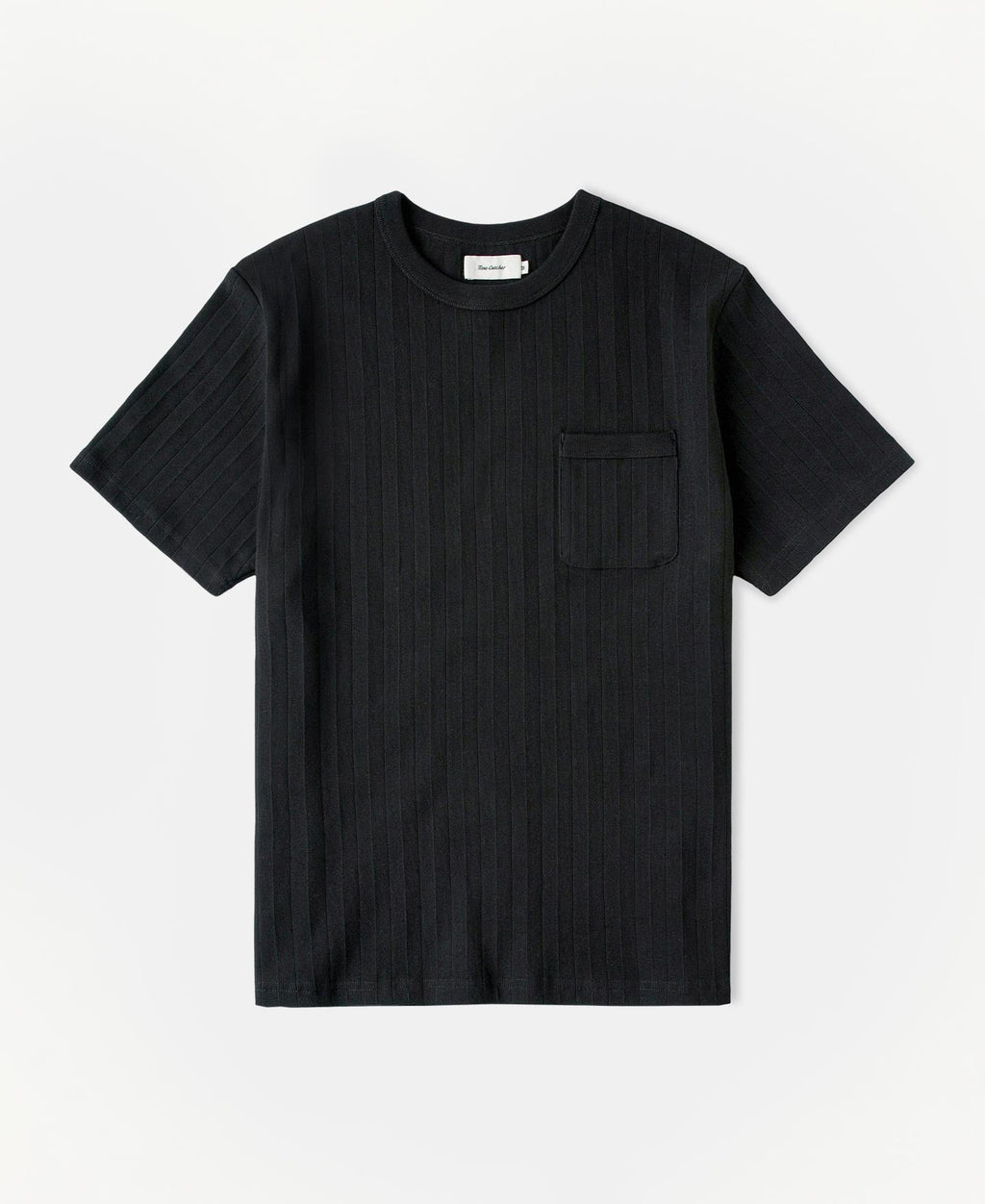 Heavyweight Ribbed Cotton Pocket T-Shirt - Vintage Black