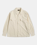 Corduroy Open Collar Shirt - Cream