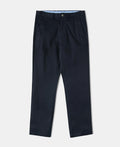 Cotton-Blend Slim Tapered Trousers - Navy