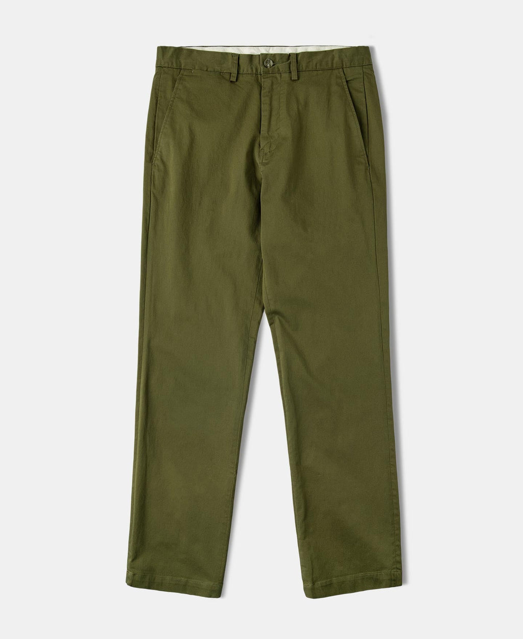 Cotton-Blend Slim Tapered Trousers - Olive