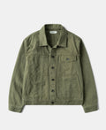 Classic Canvas Cruiser Cropped Jacket - Olive
