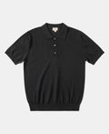High-Twist Cotton Knit Polo - Black