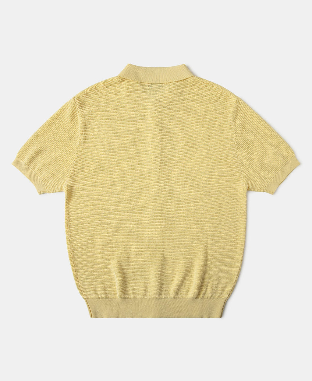 Jacquard Short Sleeve Polo Shirt - Yellow