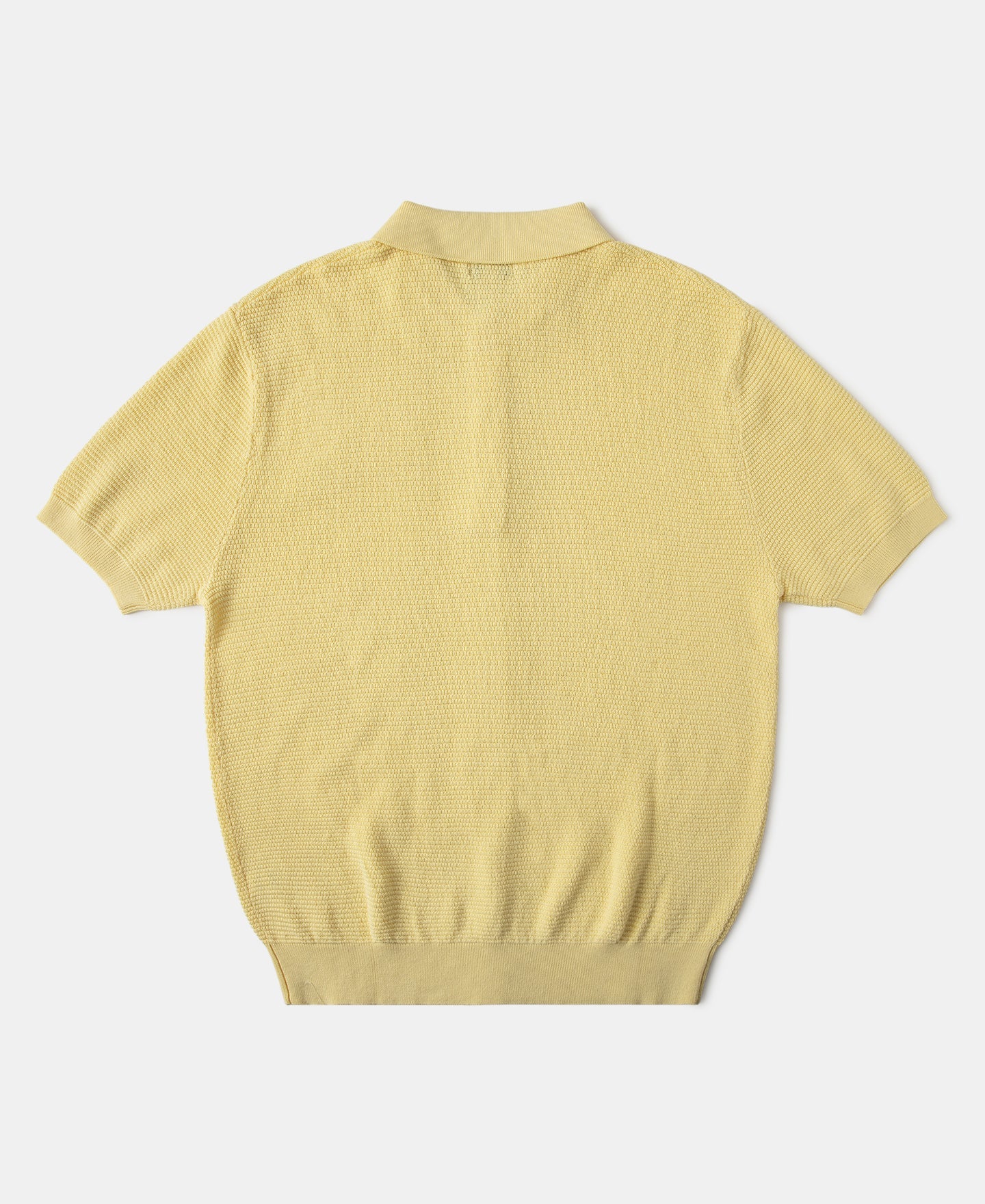 Jacquard Short Sleeve Polo Shirt - Yellow