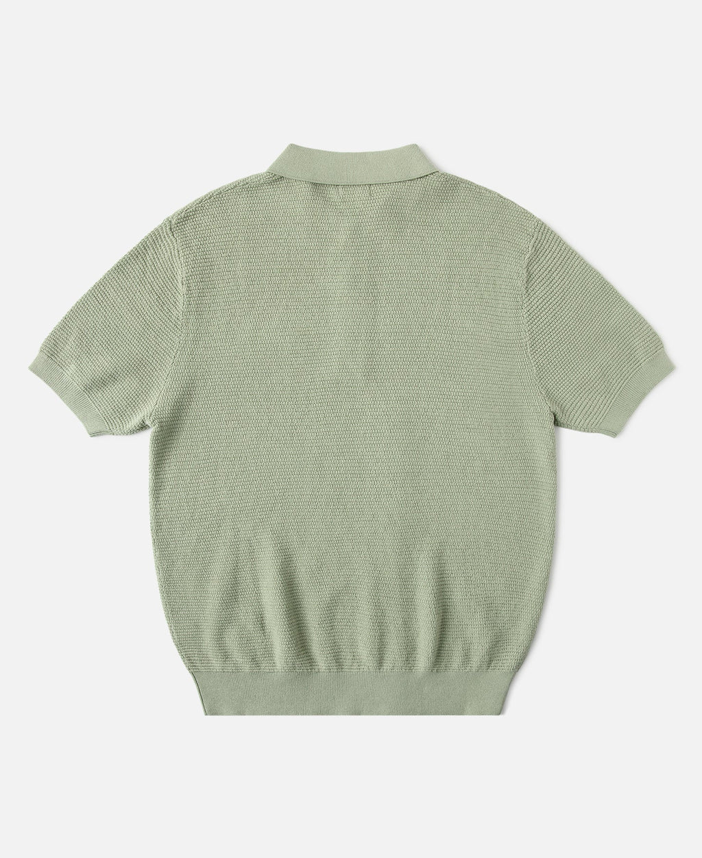 Jacquard Short Sleeve Polo Shirt - Light Green