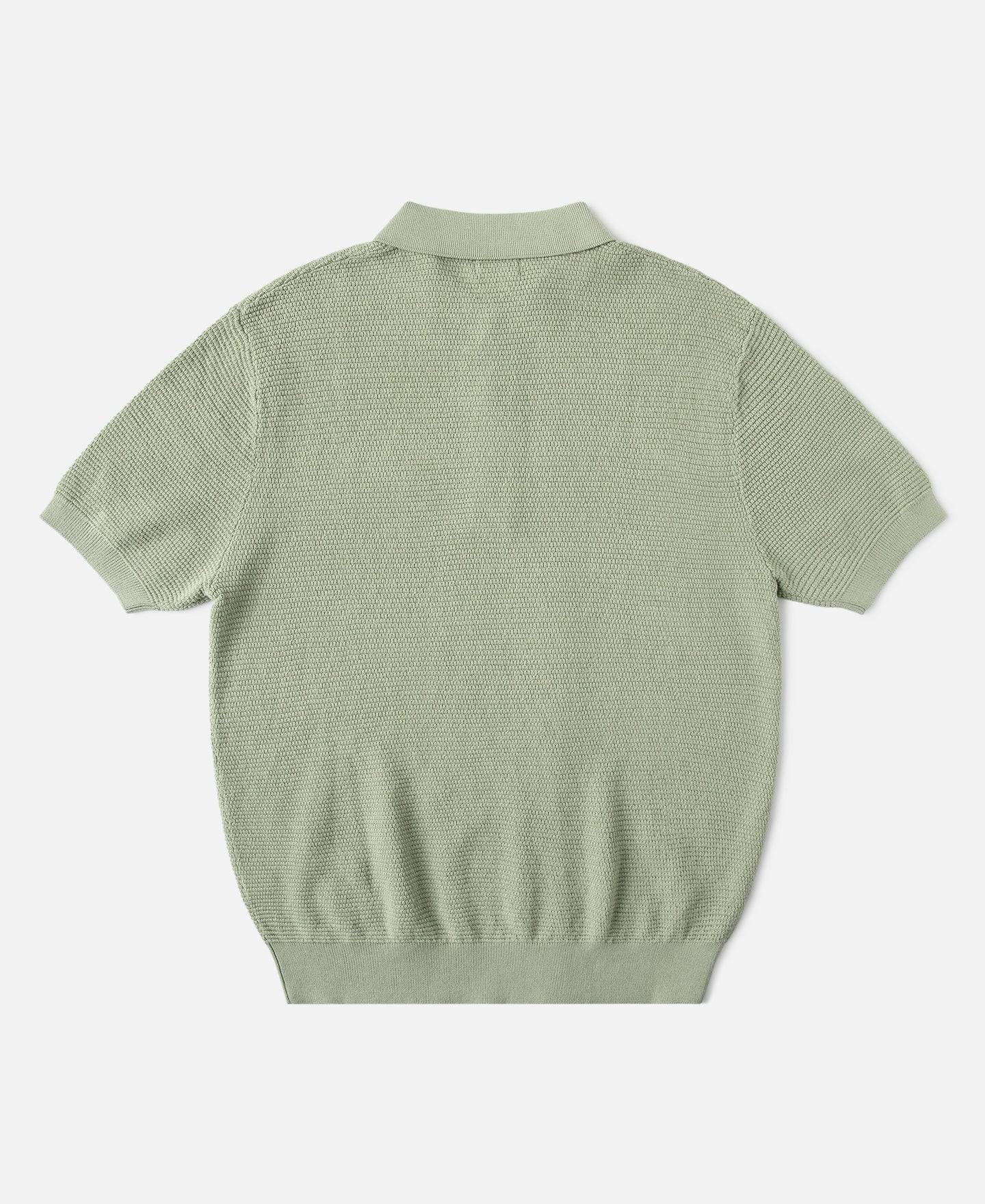 Jacquard Short Sleeve Polo Shirt - Light Green