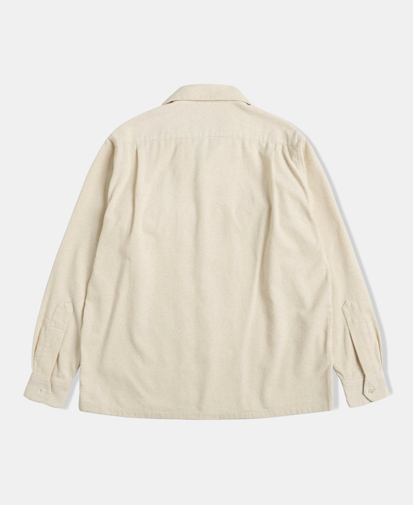 Corduroy Open Collar Shirt - Cream
