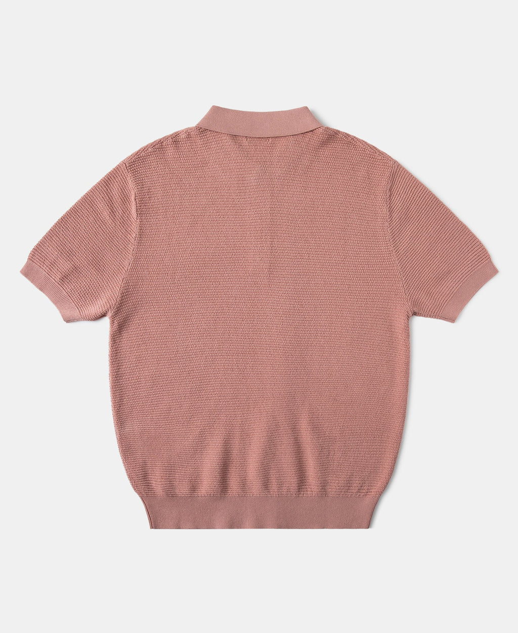 Jacquard Short Sleeve Polo Shirt - Pink
