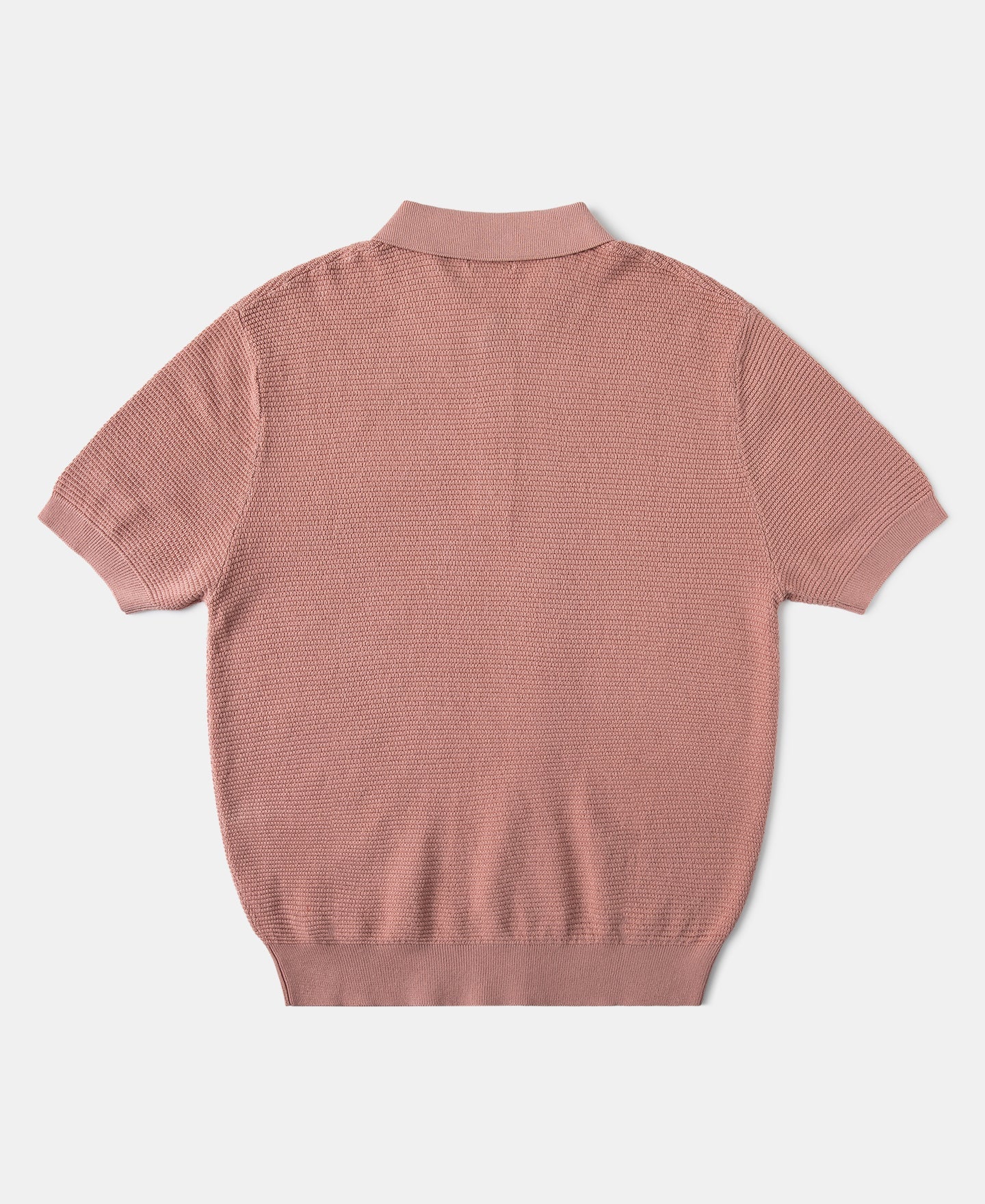 Jacquard Short Sleeve Polo Shirt - Pink