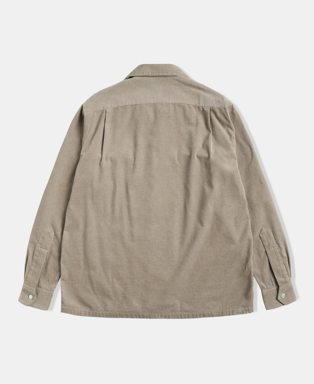Corduroy Open Collar Shirt - Khaki