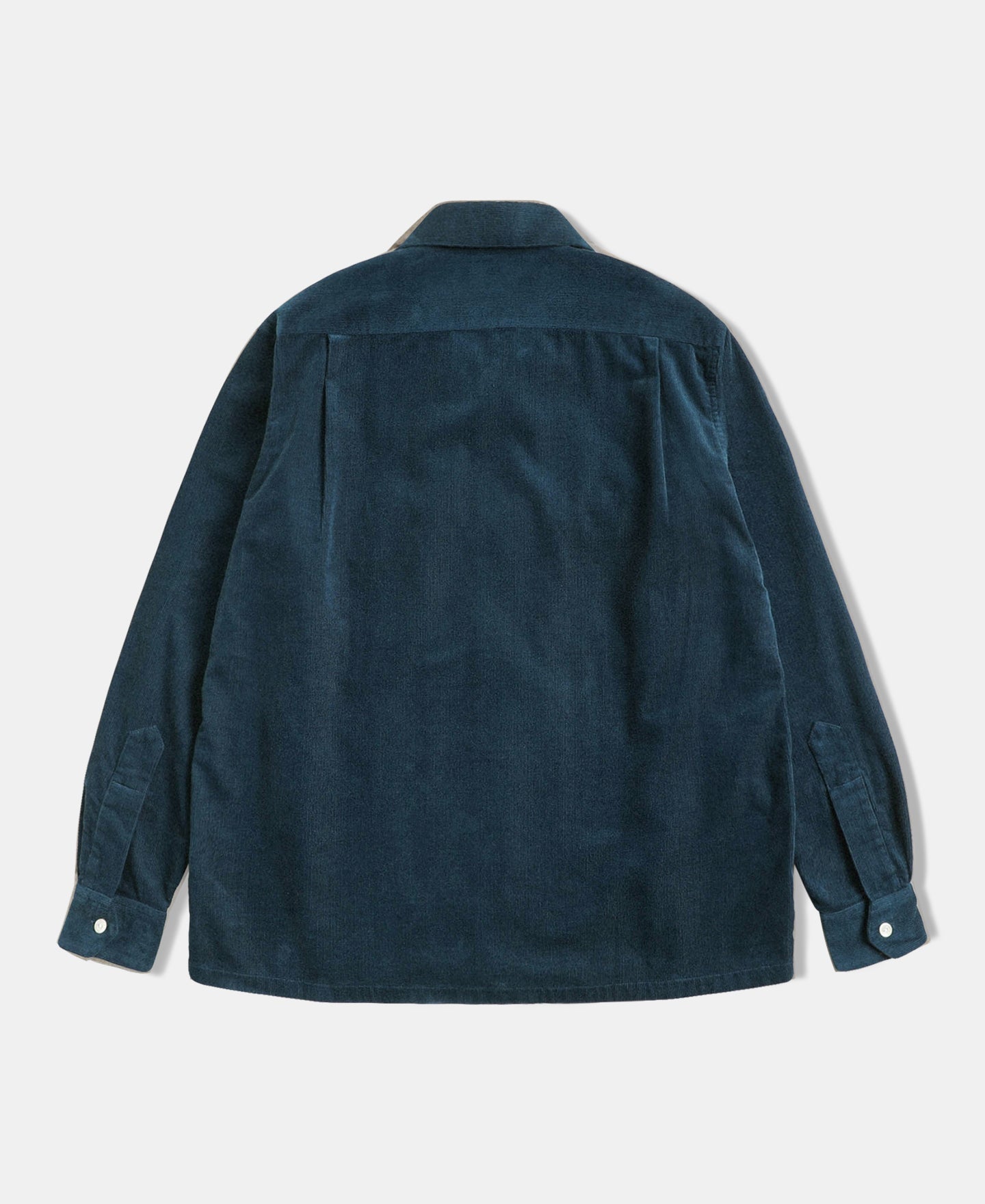Corduroy Open Collar Shirt - Indigo
