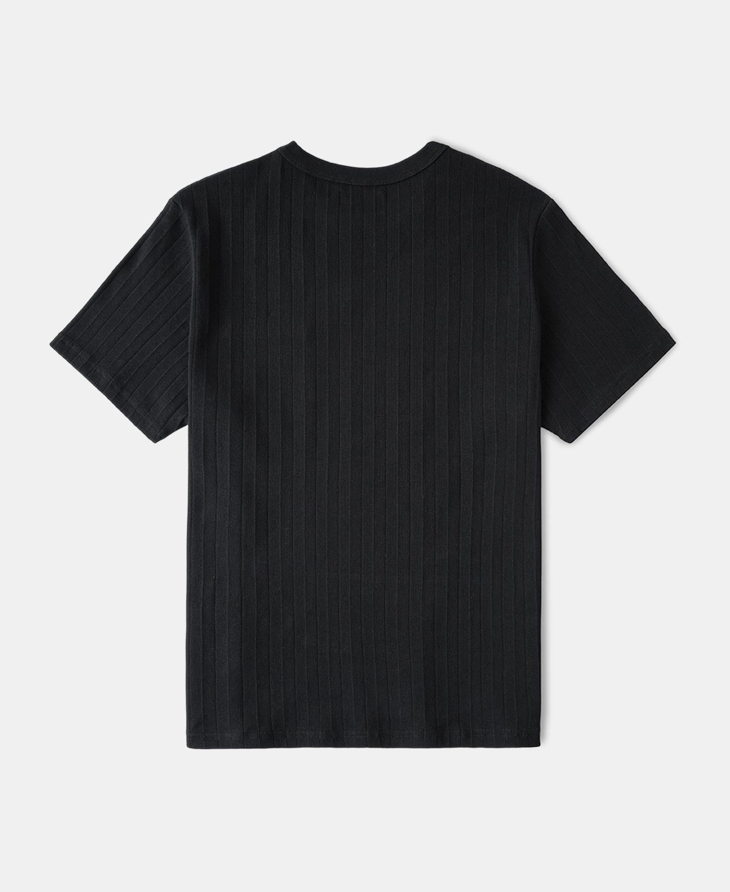 Heavyweight Ribbed Cotton Pocket T-Shirt - Vintage Black