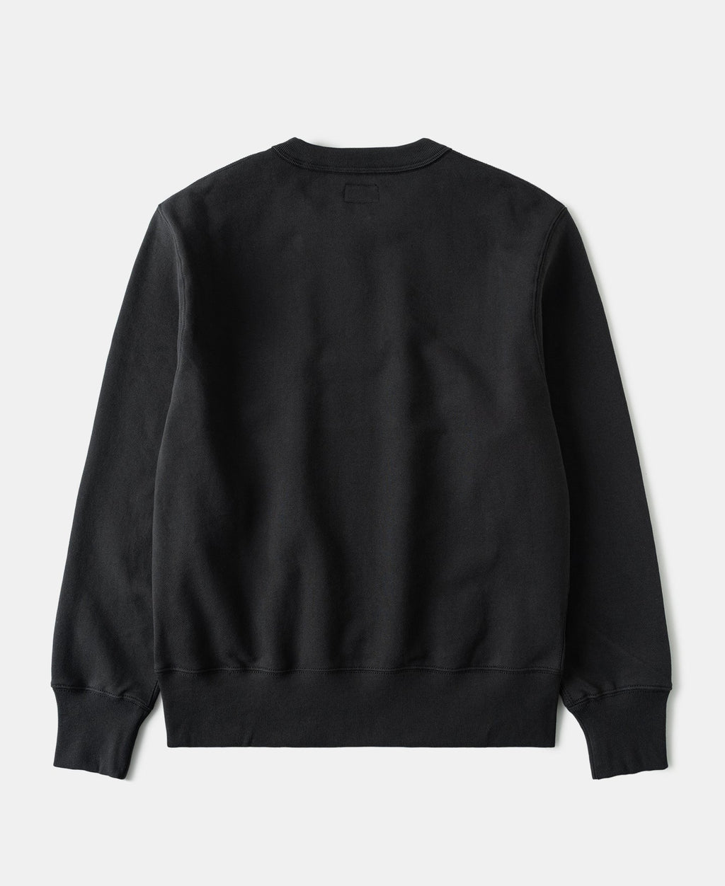 1940s Plain Set-in Crewneck Sweatshirt - Black