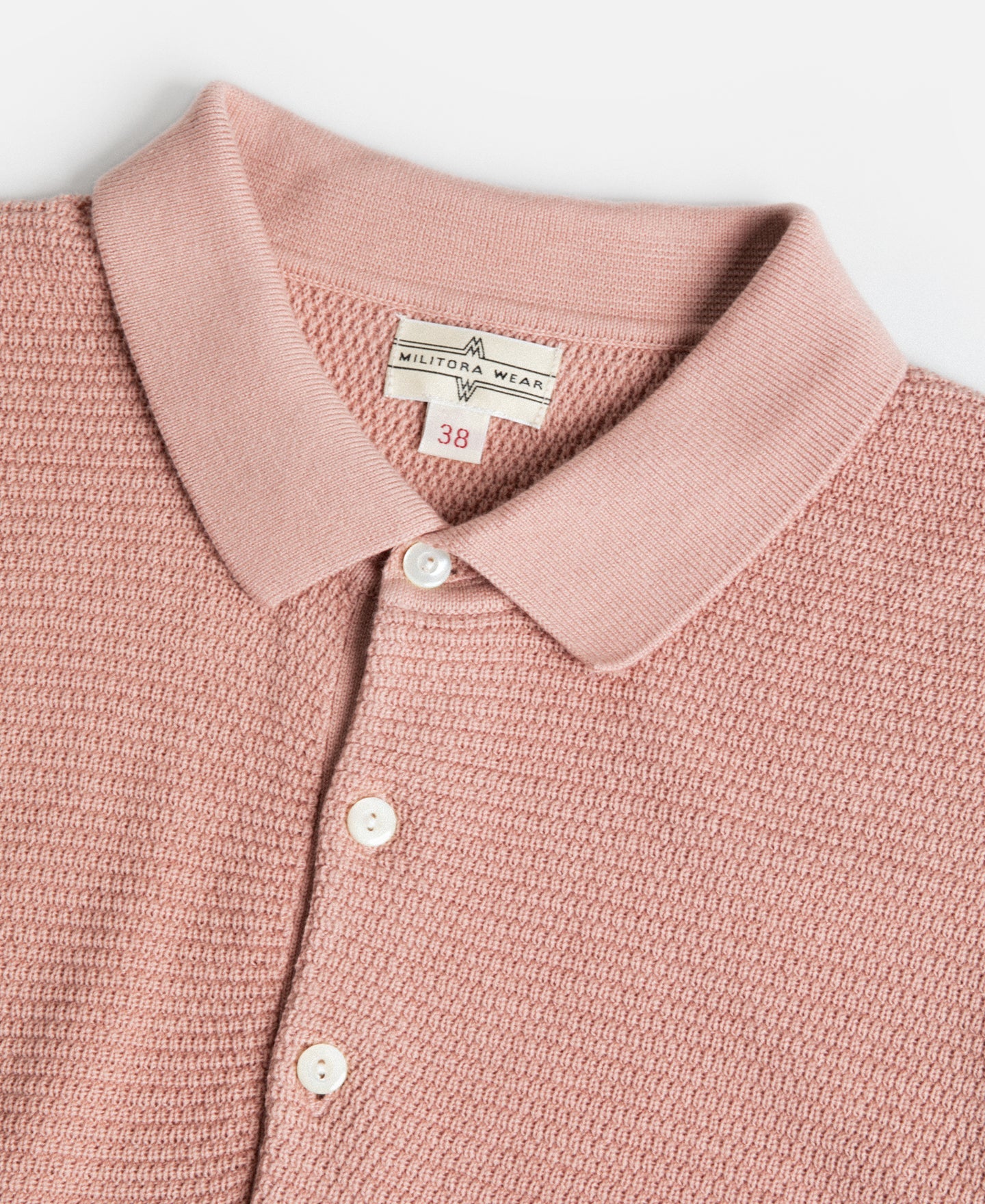 Jacquard Short Sleeve Polo Shirt - Pink