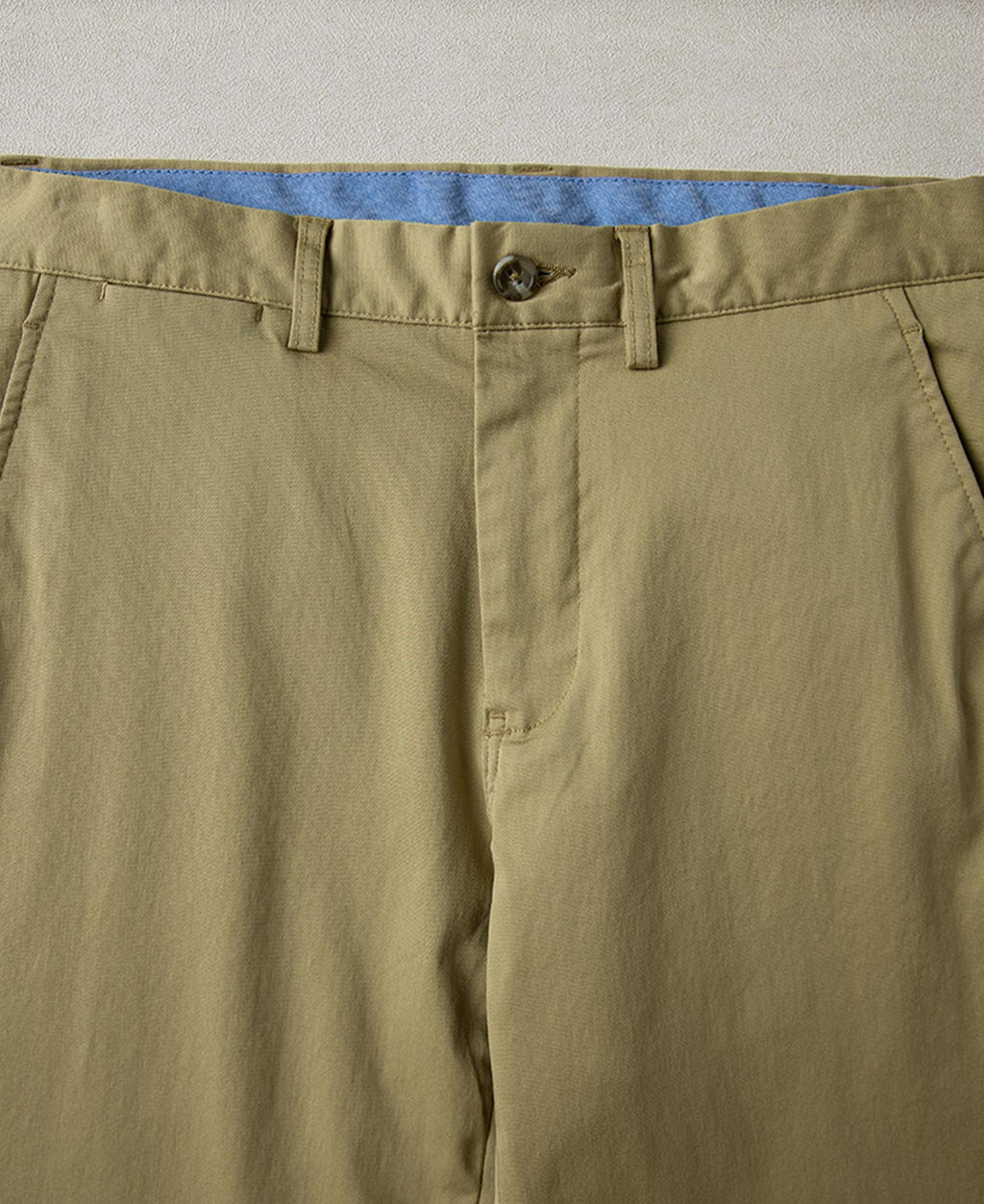 Cotton-Blend Slim Tapered Trousers - Khaki
