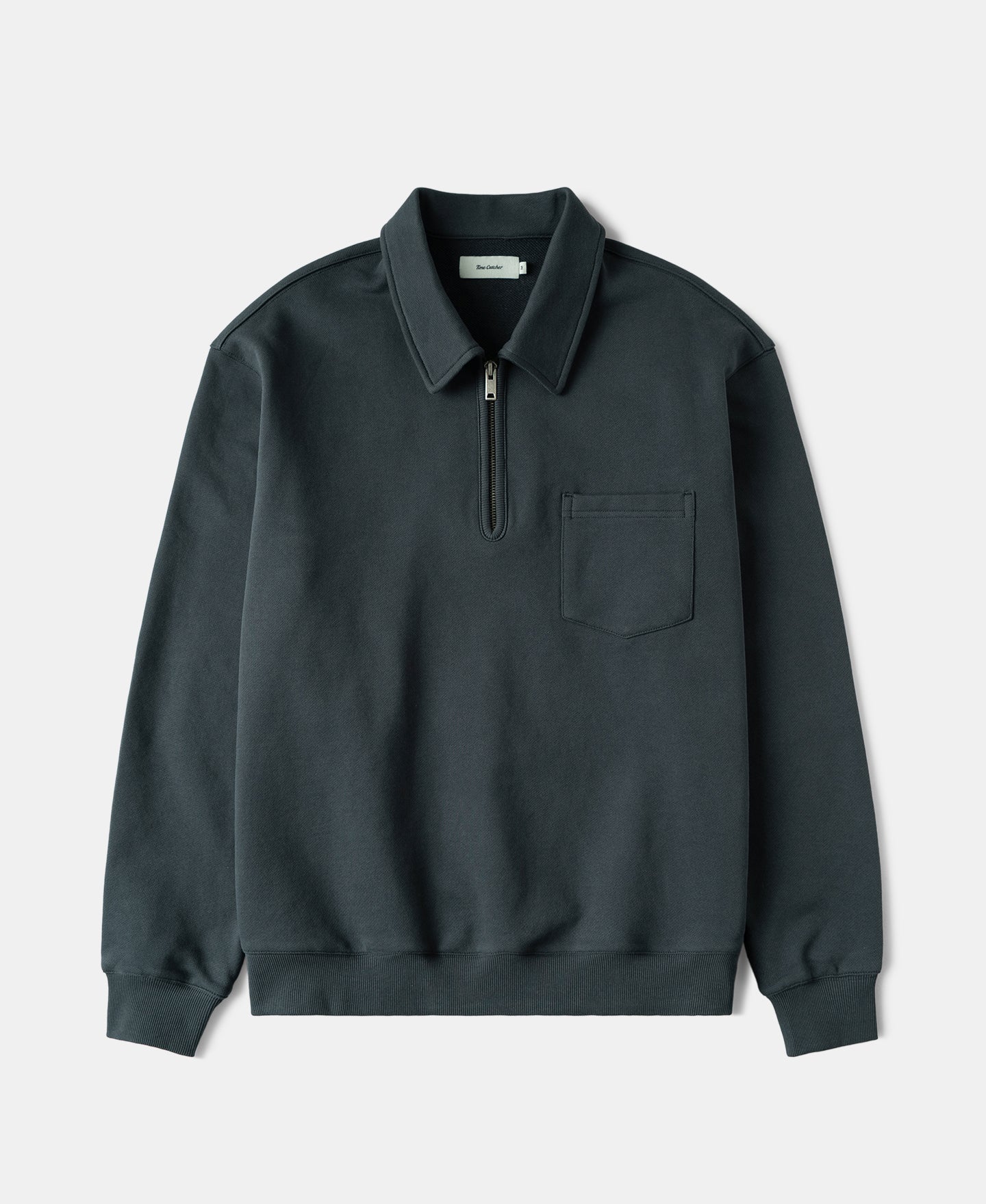 Heavyweight Quarter-Zip Collar Sweatshirt - Vintage Black
