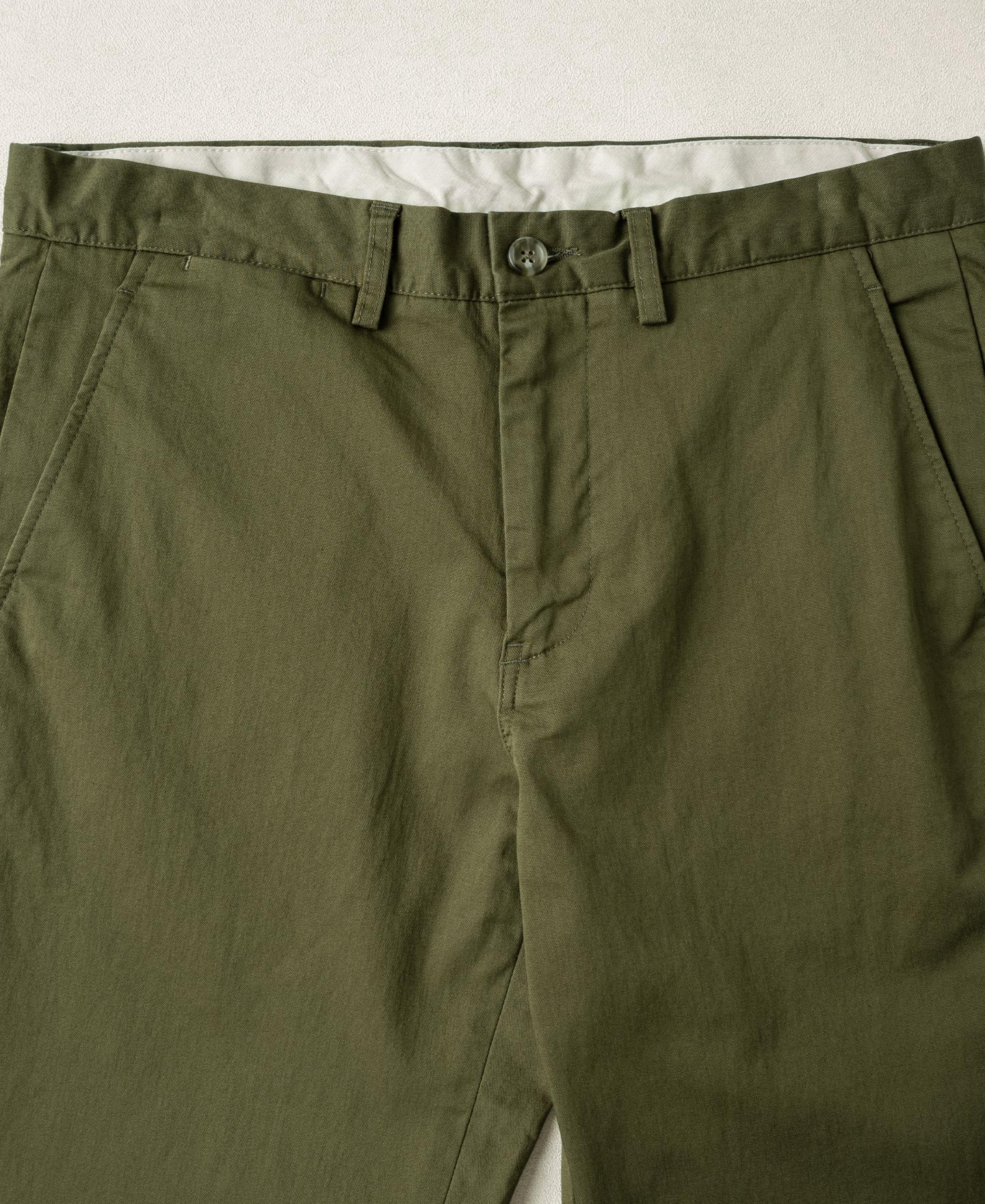 Cotton-Blend Slim Tapered Trousers - Olive