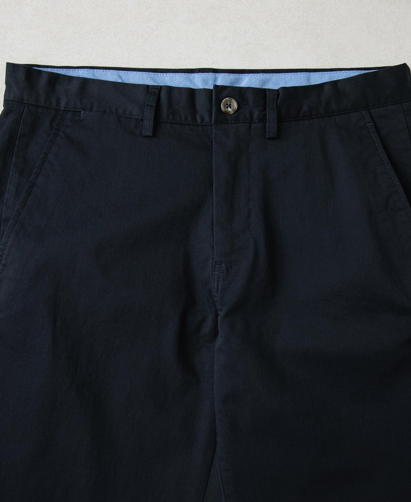 Cotton-Blend Slim Tapered Trousers - Navy
