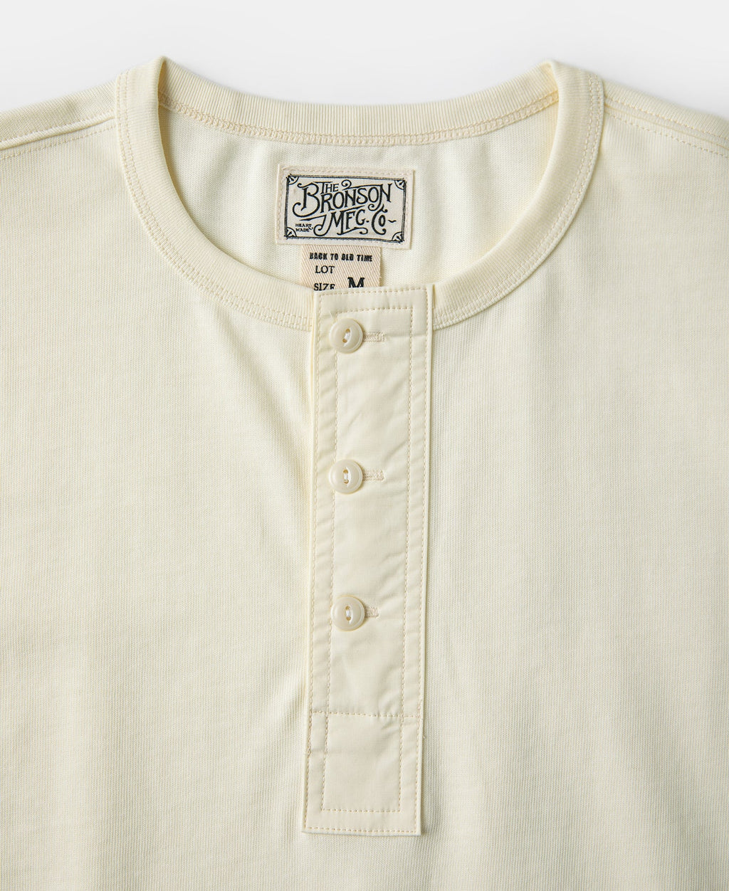 Vintage Short Sleeve Henley T-Shirt - Cream