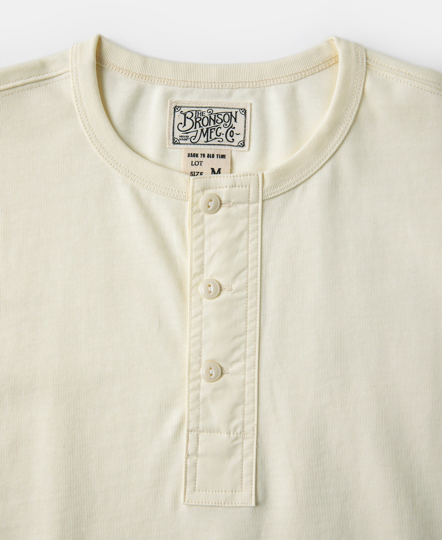 Vintage Short Sleeve Henley T-Shirt - Cream