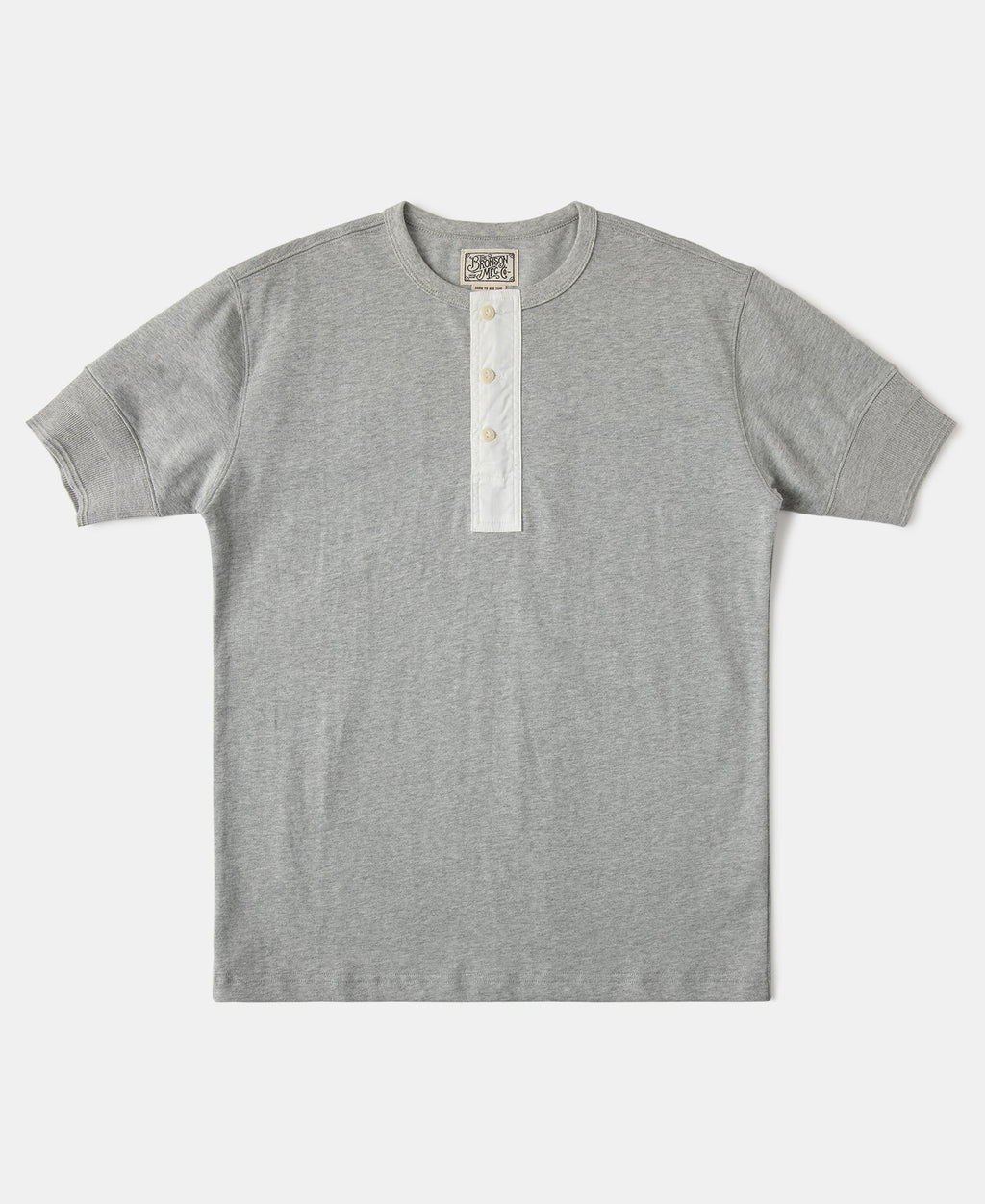 Vintage Short Sleeve Henley T-Shirt - Gray